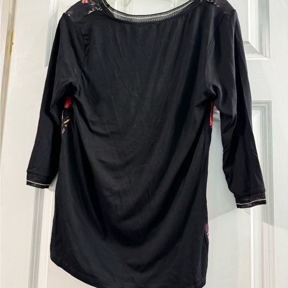 New with tags Desigual 3/4 length sleeve shirt top made Spain Floral Flowers - Picture 7 of 7